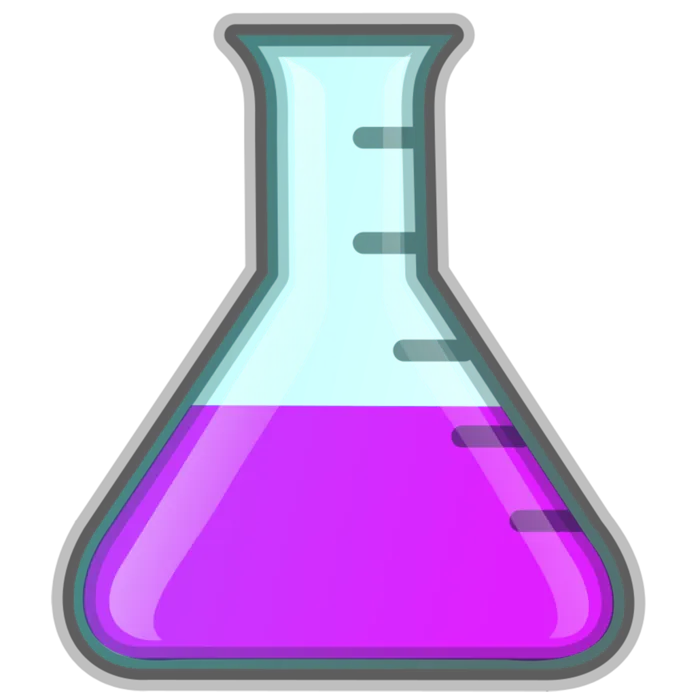 紫色溶液化学容器卡通少儿兴趣班
