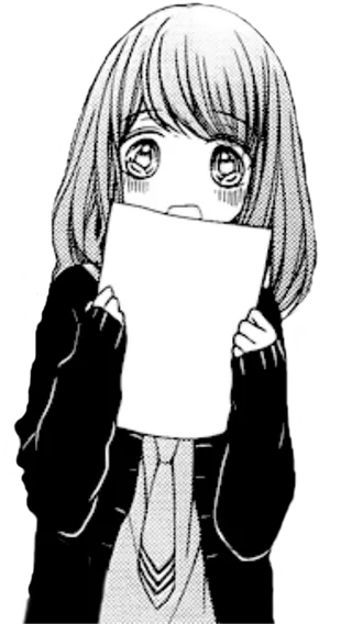 线条画女孩素材人物黑白