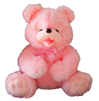 粉红熊毛绒
