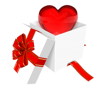 爱心礼盒情人节