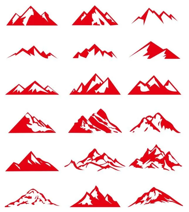 矢量高山图cdr矢量模版下载