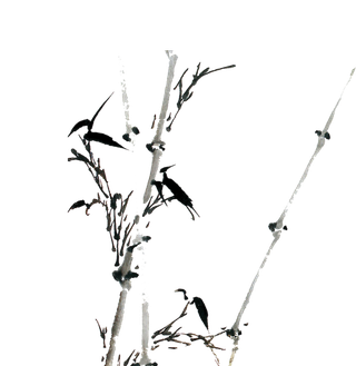 竹子水墨画中国风国画墨水书法竹子画