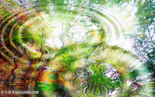 美丽水纹涟漪景色高清图片