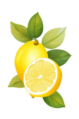 黄柠檬水果元素素材