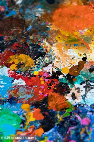 彩色颜料涂鸦背景