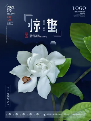 24二十四节气中国风创意惊蛰节日宣传海报模板PSD设计素材