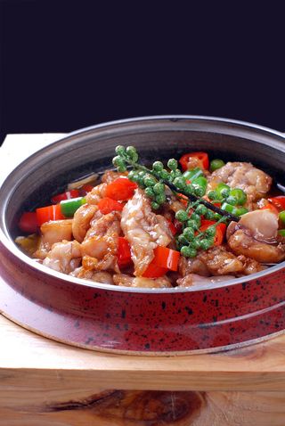 石锅煲类火锅川菜特色菜石锅美蛙