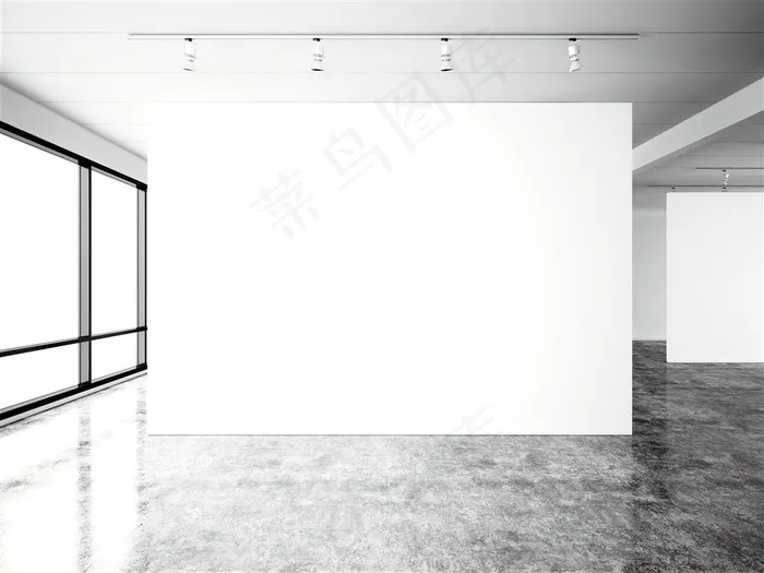 窗边的白色展板