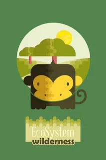 自然风景动物植物扁平矢量插画 自然风景动物植物扁平矢量插画