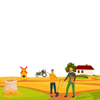 金色田野丰收图