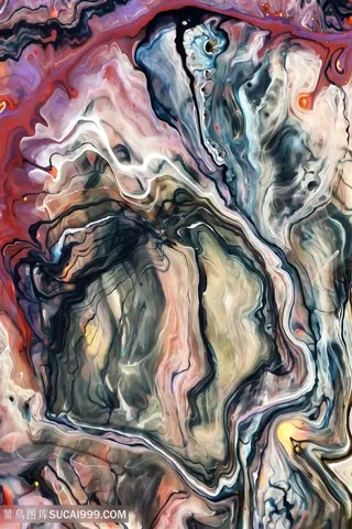 唯美大理石抽象艺术油画