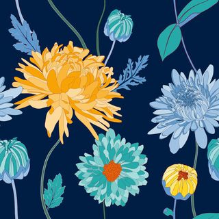 花卉唯美手绘花朵面料纹理手机壳布料面料印花服装矢量图案素材