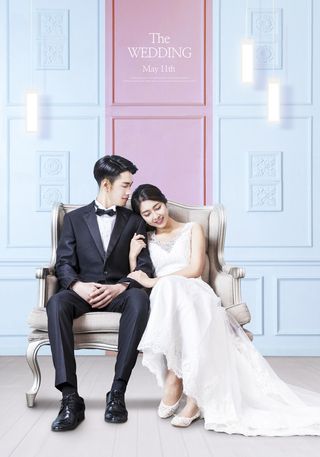 现代韩式结婚婚礼背景