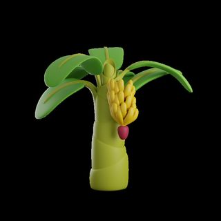 香蕉植物图标3Dpng素材