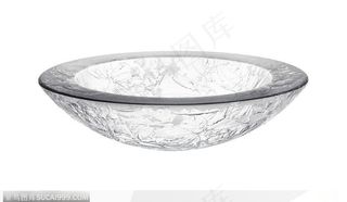 玻璃艺术-白色的玻璃盘子