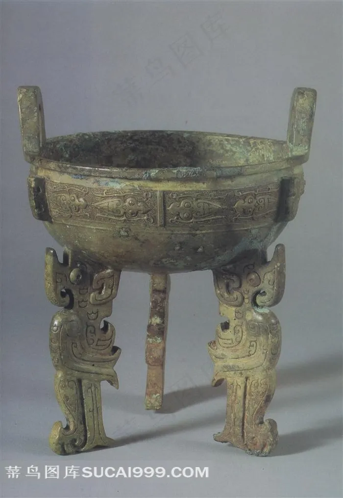 中国古代青铜盆高清素材