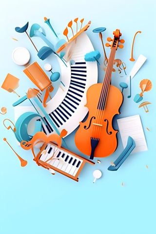 音乐乐器吉他钢琴背景