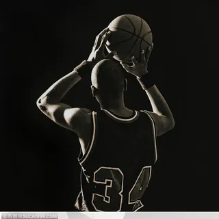 篮球运动-投篮的背影