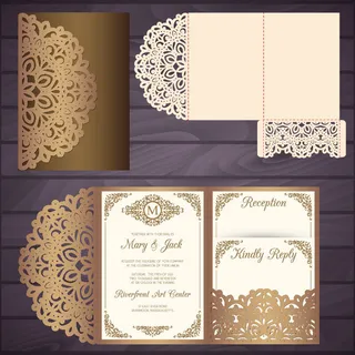 设计结婚邀请卡素材