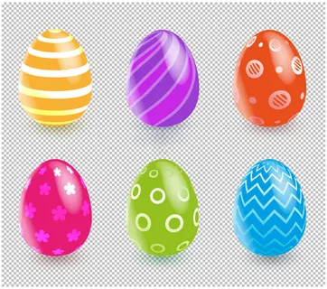 复活节花环彩蛋兔子的可爱形象插画元素(8)