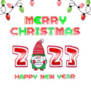 圣诞节2023年红绿色数字挂画