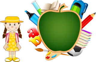 小女孩主题小黑板少儿兴趣班