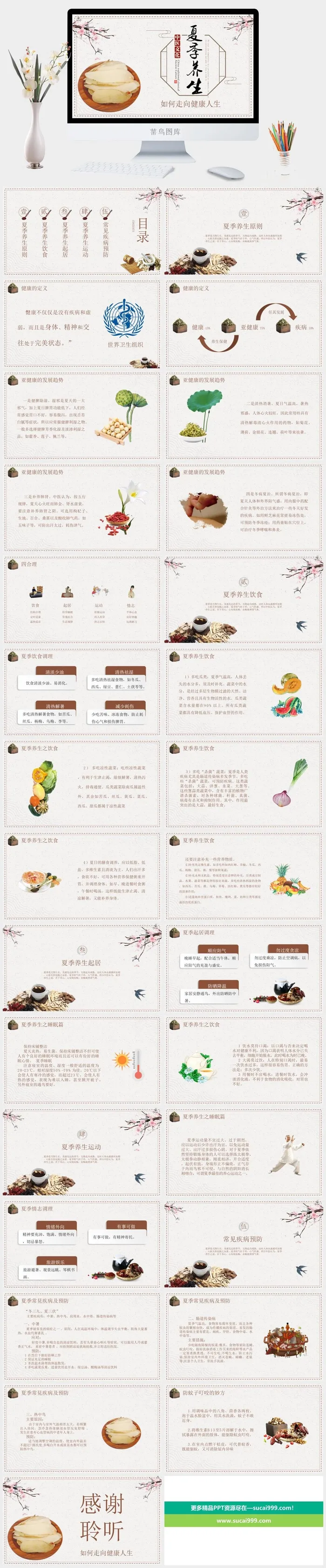 中医养生PPT模板