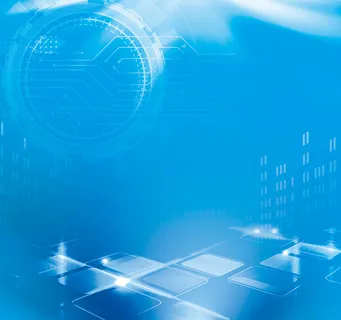 蓝色科技数码矩阵背景板