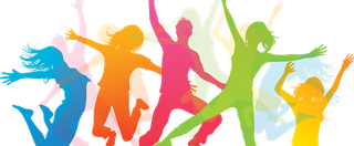 人物狂欢卡通彩色简笔少儿兴趣班