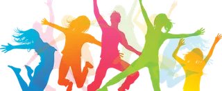 人物狂欢卡通彩色简笔少儿兴趣班