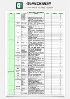 41-活动策划工作流程清单 41-活动策划工作流程清单