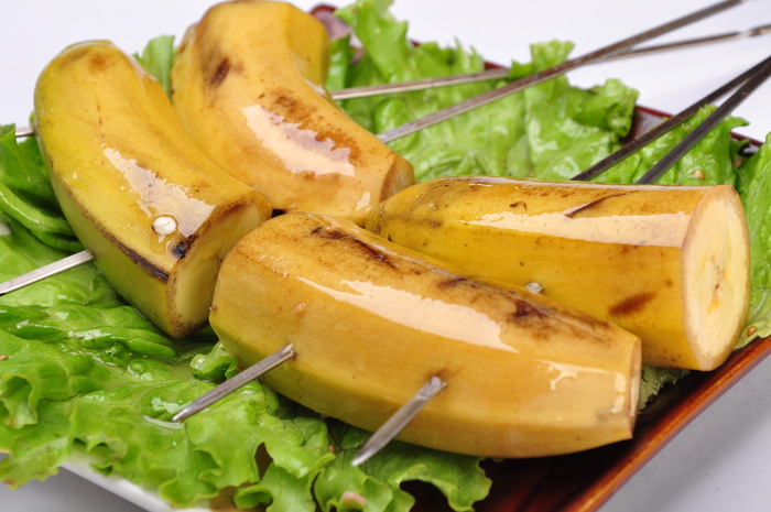 烤香蕉餐饮菜单烧烤烤串高清图