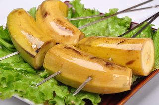 烤香蕉餐饮菜单烧烤烤串高清图