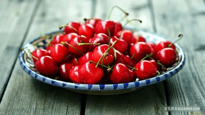 鲜美可口的大红樱桃车厘子图片素材