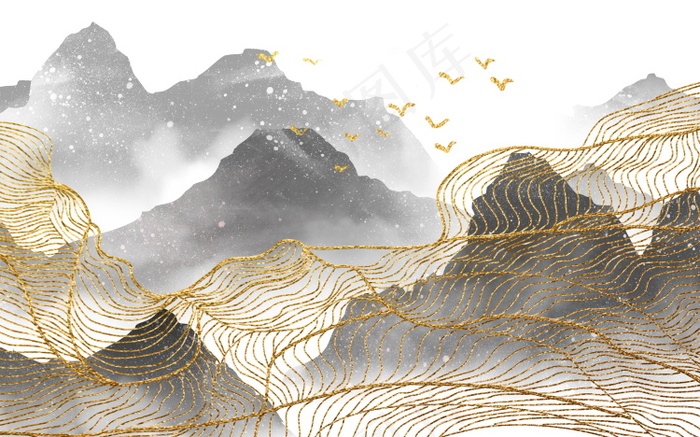 水墨山水素材 
