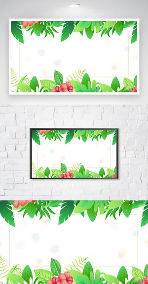 清新鲜花背景模板