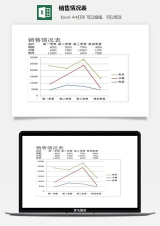 销售情况表excel模板