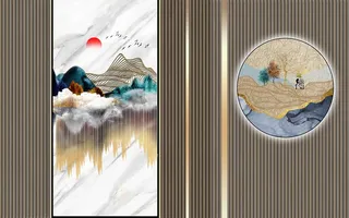 新中式现代背景墙