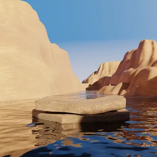 小清新电商c4d场景展台合层背景 小清新电商c4d场景展台合层背景