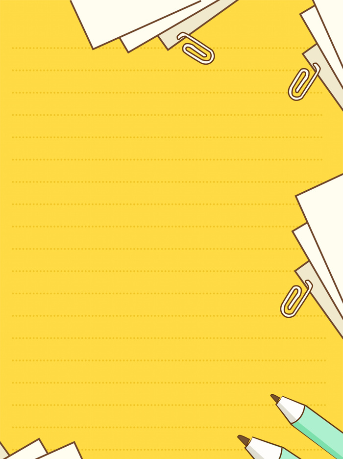 黄色信封便签信签纸海报背景