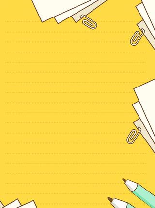 黄色信封便签信签纸海报背景