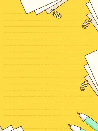 黄色信封便签信签纸海报背景