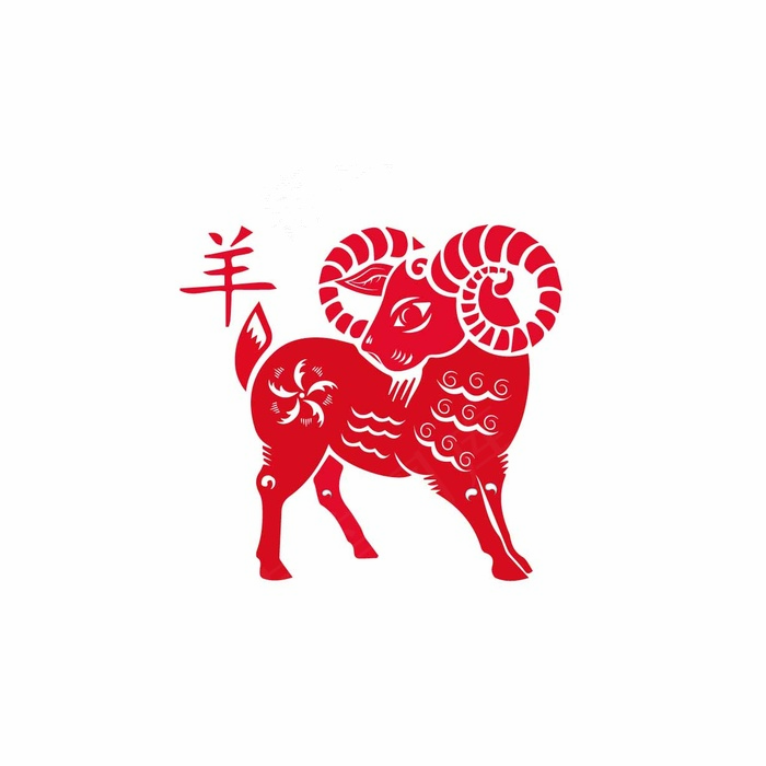 羊剪纸 剪纸风元素eps,ai矢量模版下载