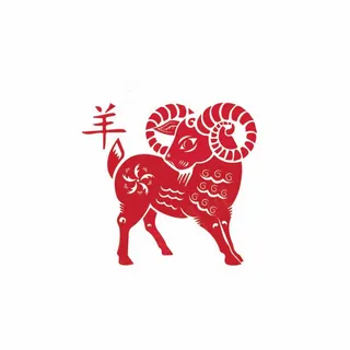 羊剪纸 剪纸风元素