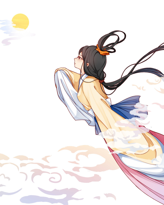 卡通中秋节嫦娥素材