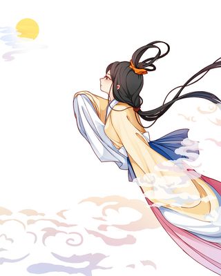 卡通中秋节嫦娥素材