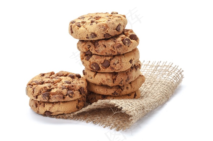 两堆美味的桃酥高清摄影图片