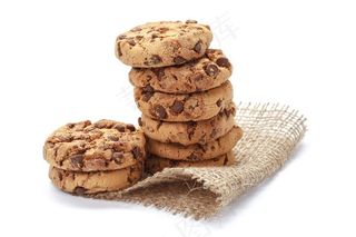 两堆美味的桃酥高清摄影图片