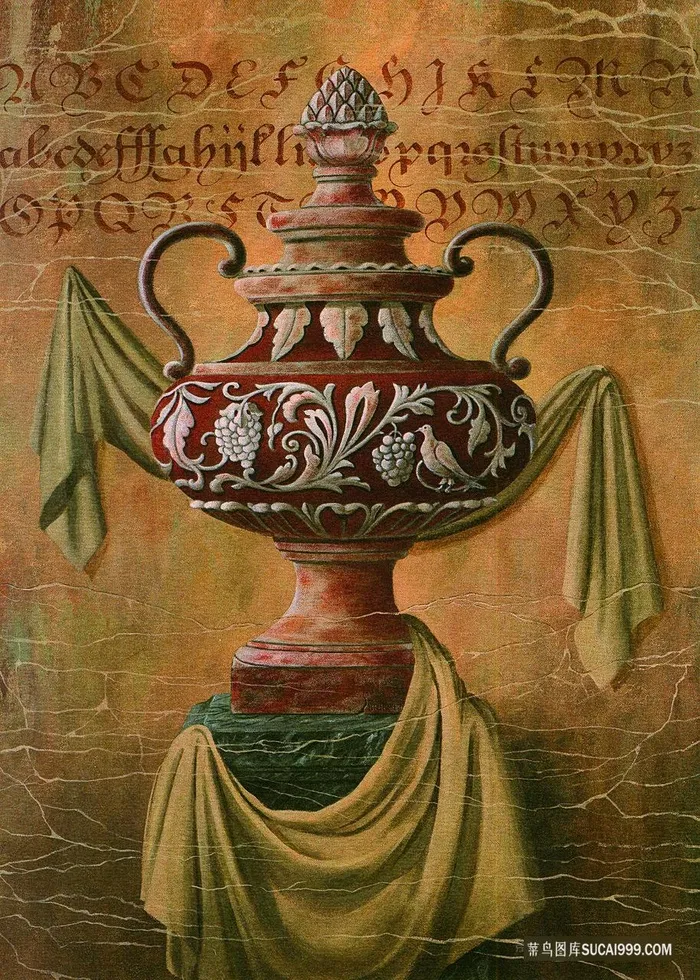 唯美鼎复古艺术油画