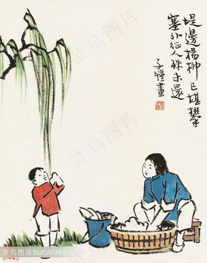温馨母子背景素材